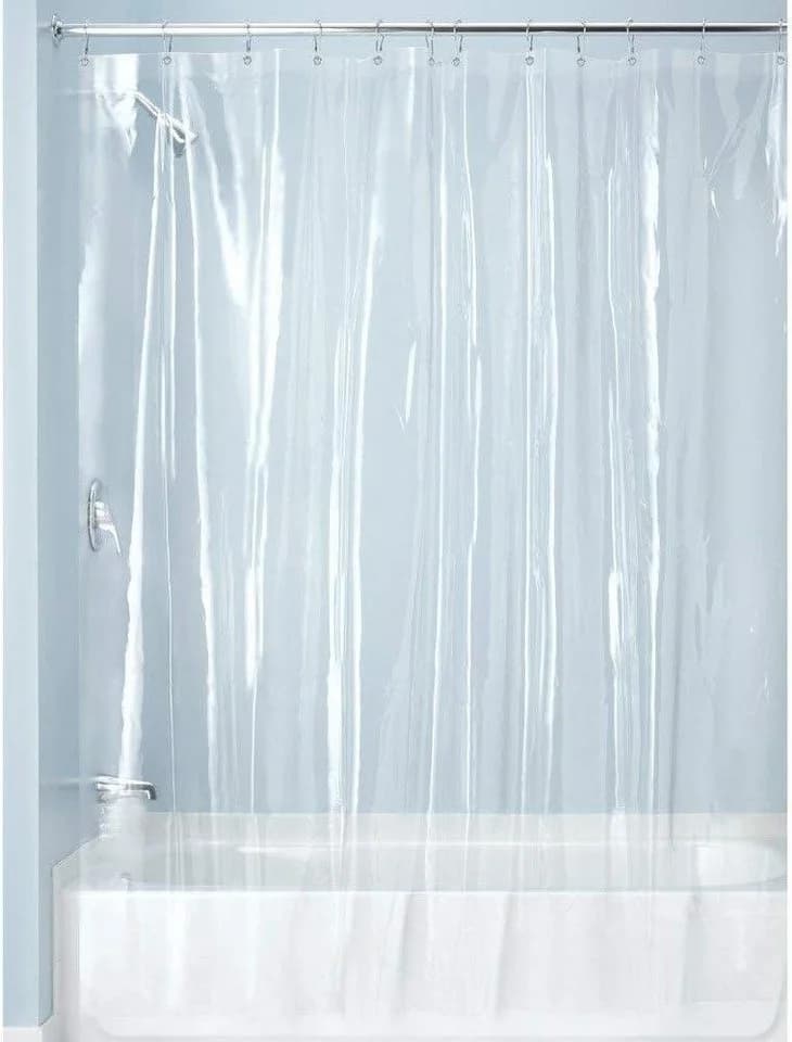 mDesign Duschvorhang XL Transparent PVC-frei 243,8 cm - Bild 4