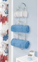 mDesign Handtuchregal Wand silber 6 Ablagen Bild 5
