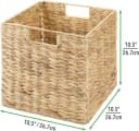 mDesign Aufbewahrungsbox Regalkorb Organizer 2er Set faltbar Wasserhyazinthe Bild 1