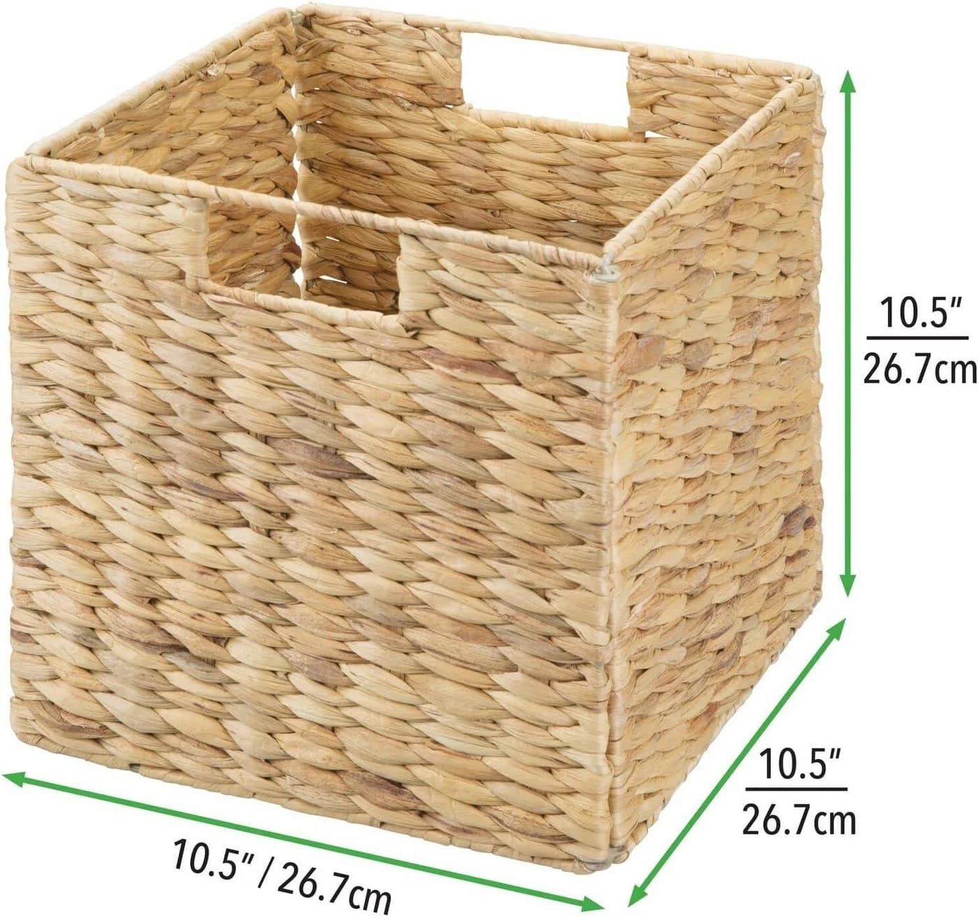 mDesign Aufbewahrungsbox Regalkorb Organizer 2er Set faltbar Wasserhyazinthe