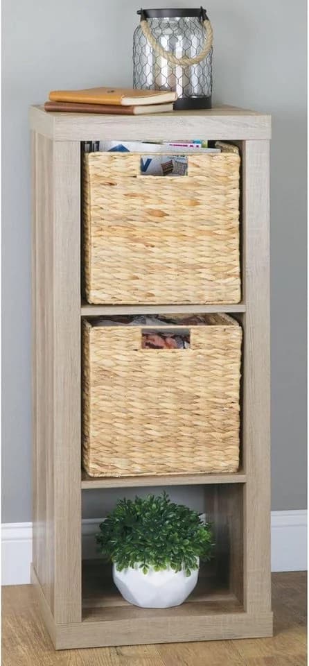 mDesign Aufbewahrungsbox Regalkorb Organizer 2er Set faltbar Wasserhyazinthe - Bild 3