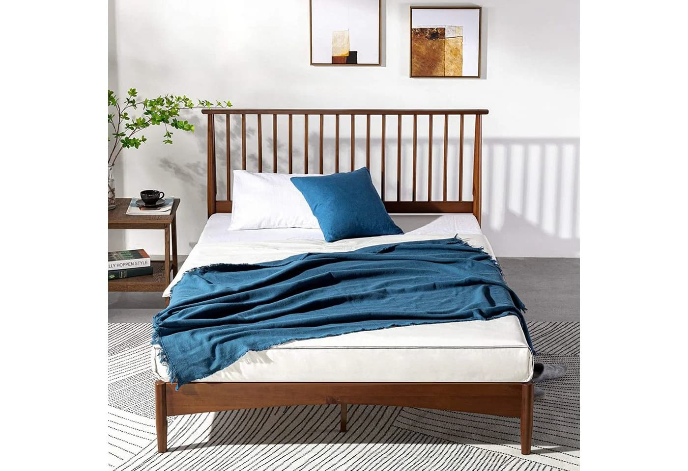 ZINUS Linda Wood Plattformbett 180x200 cm Mid-Century