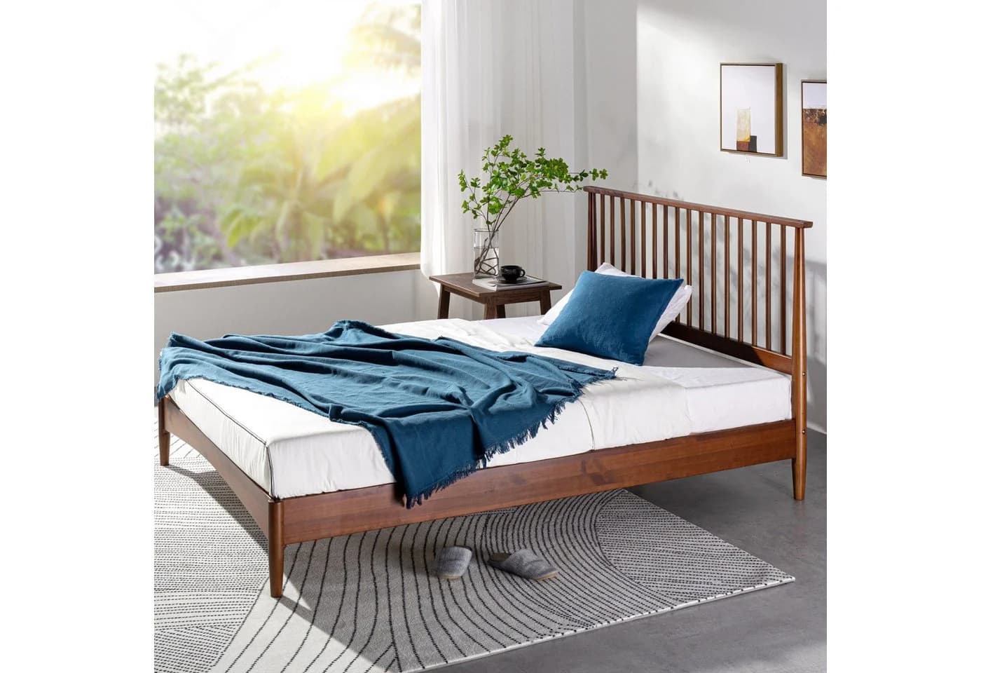 ZINUS Linda Wood Plattformbett 180x200 cm Mid-Century - Bild 3