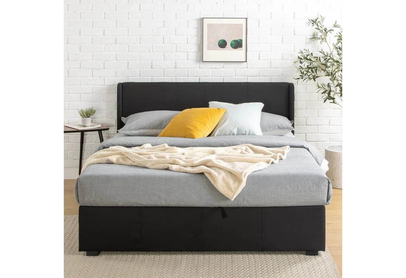 ZINUS Stauraumbett Maddon 180x200 cm mit gepolstertem Kopfteil - Bild 3