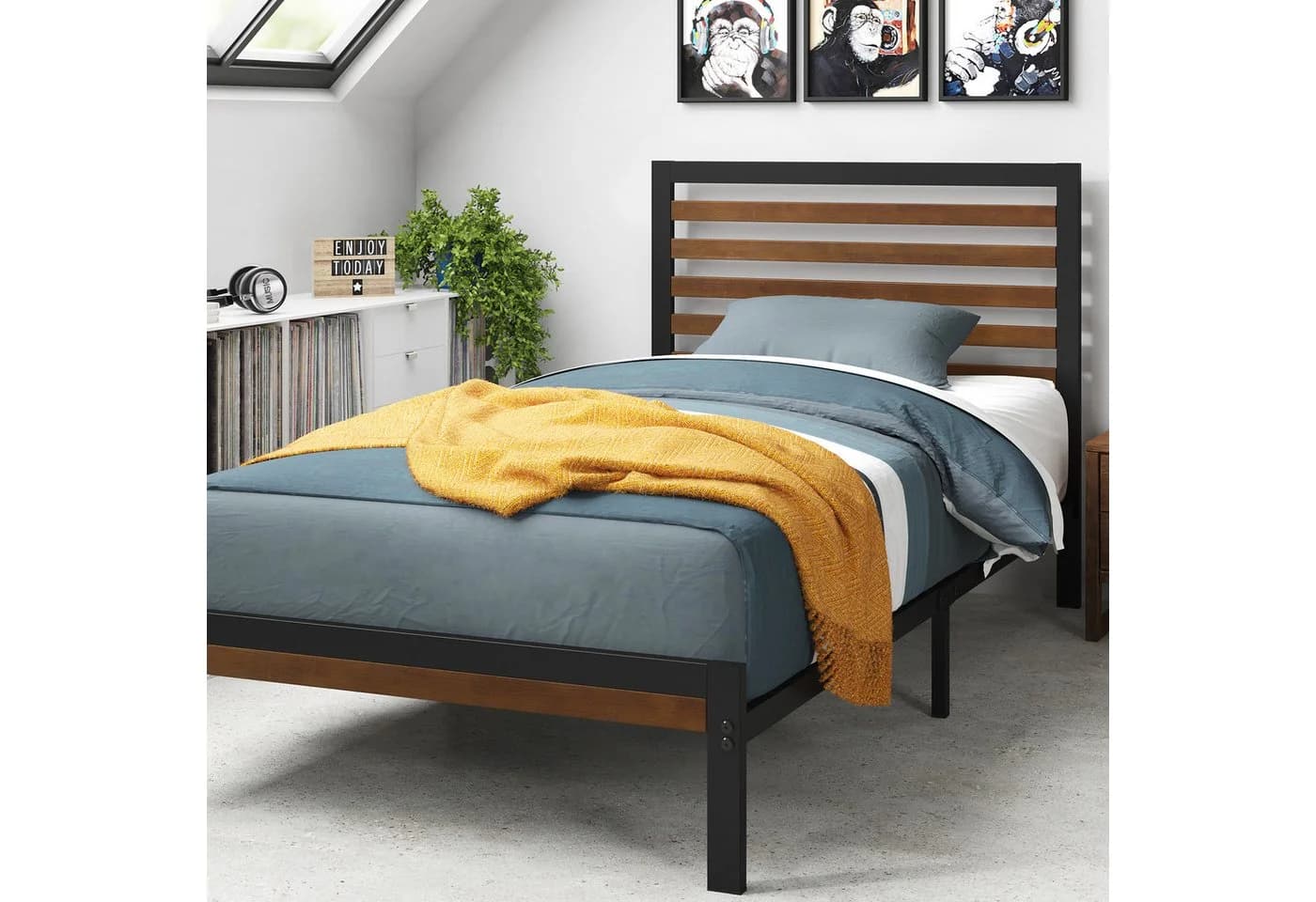 ZINUS Bettgestell Kai Bambus Metall 90x200 cm - Bild 2