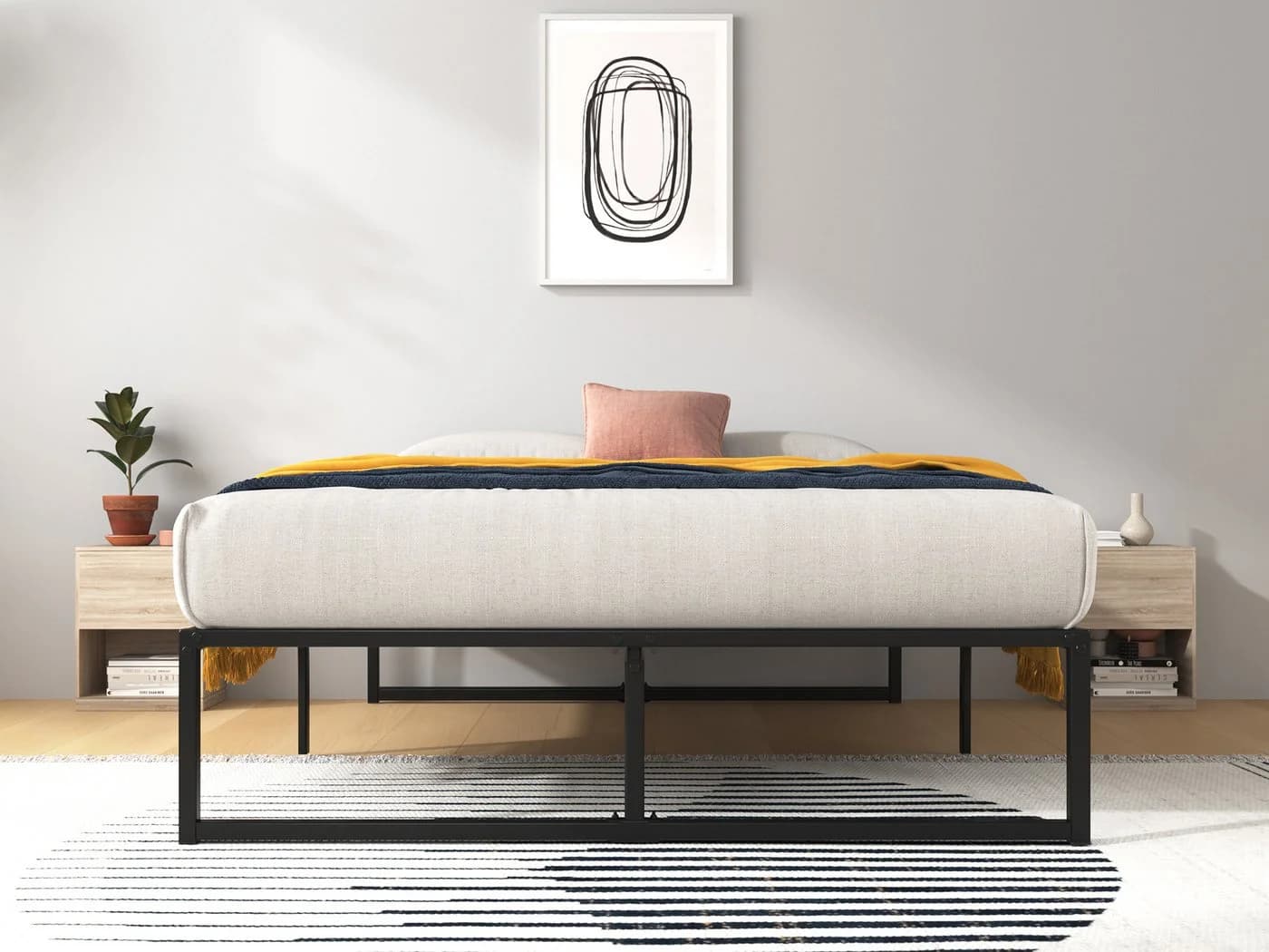 ZINUS Lorelei Bettgestell Metall Schwarz 160x200 cm - Bild 4