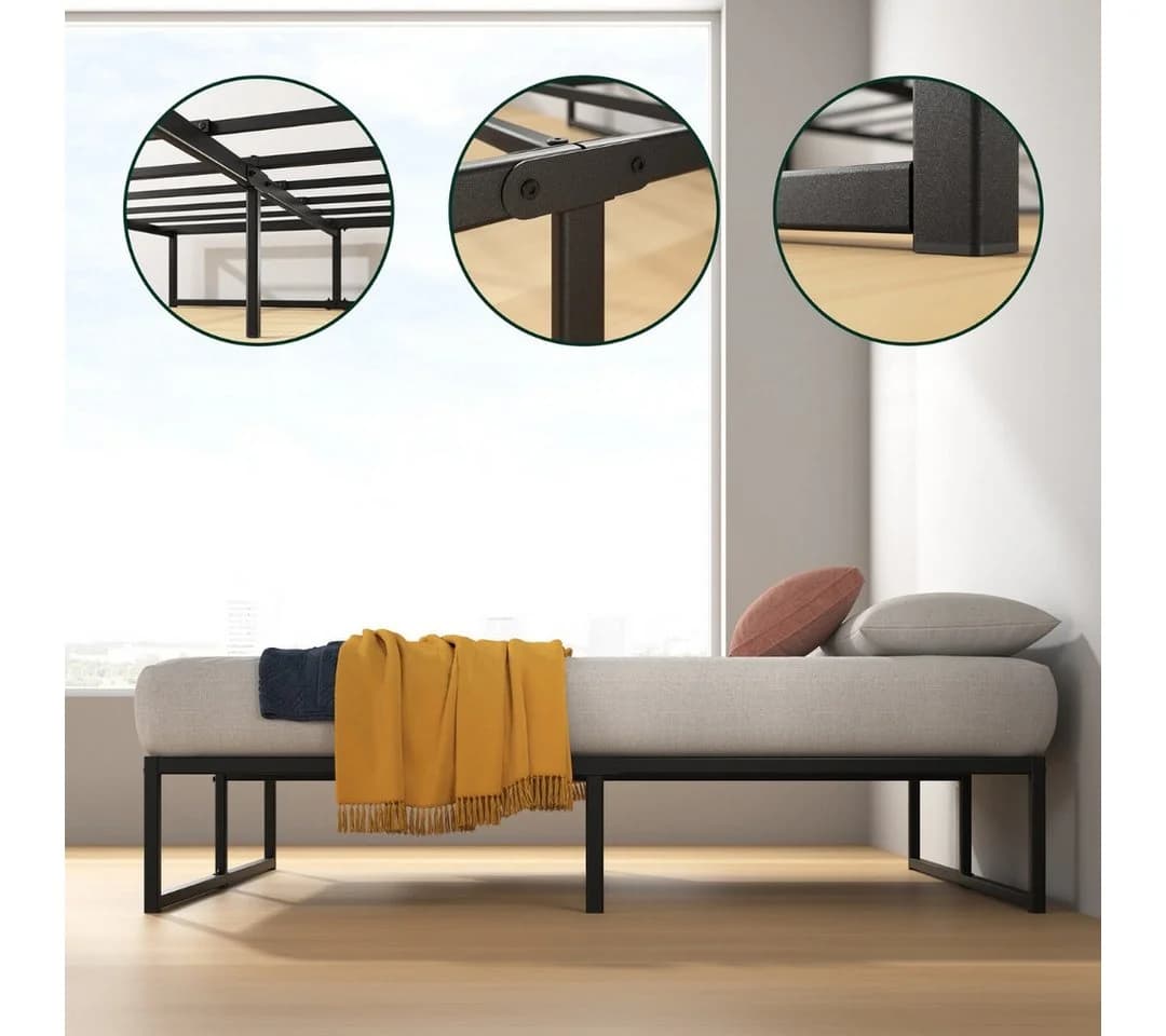 ZINUS Lorelei Bettgestell Metall Schwarz 160x200 cm - Bild 5