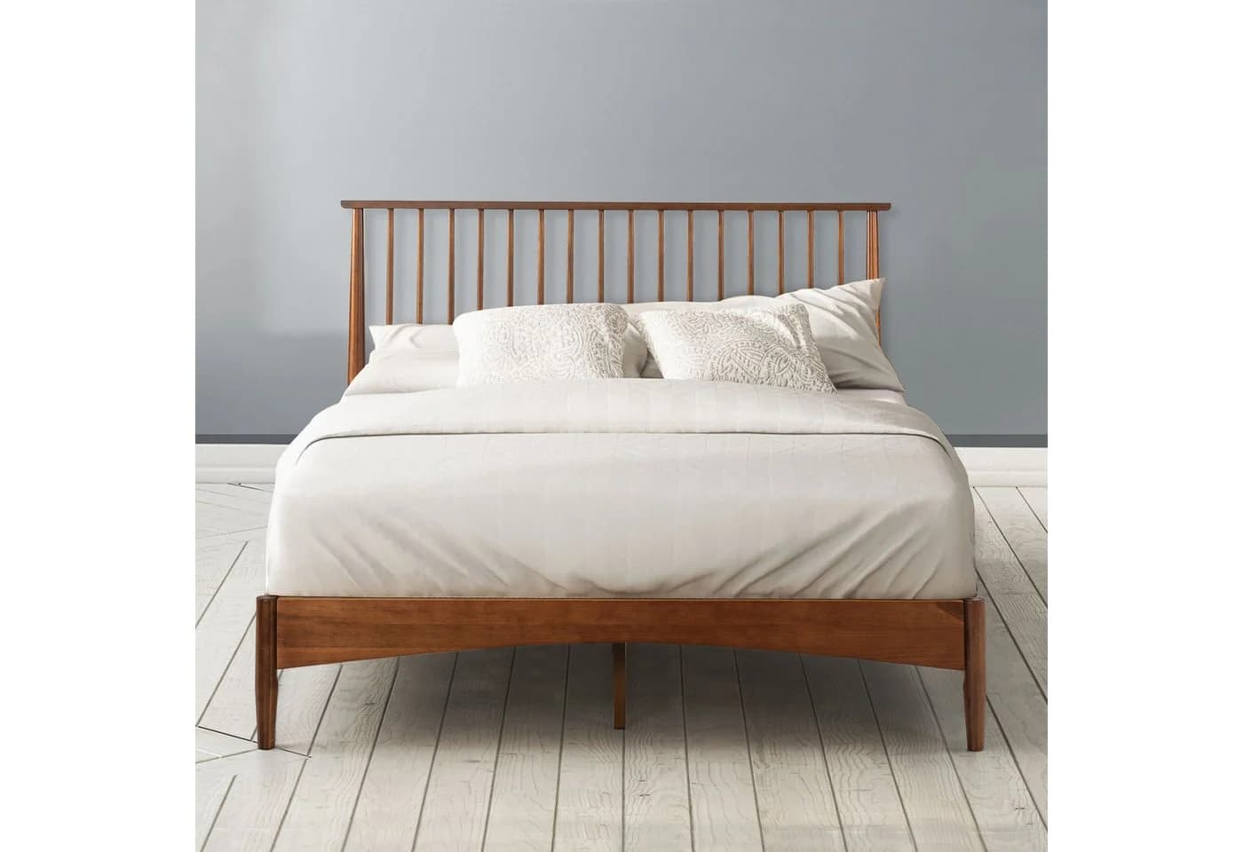ZINUS Holzbett Linda Mid-Century 160x200 cm mit Kopfteil und Lattenrost - Bild 5