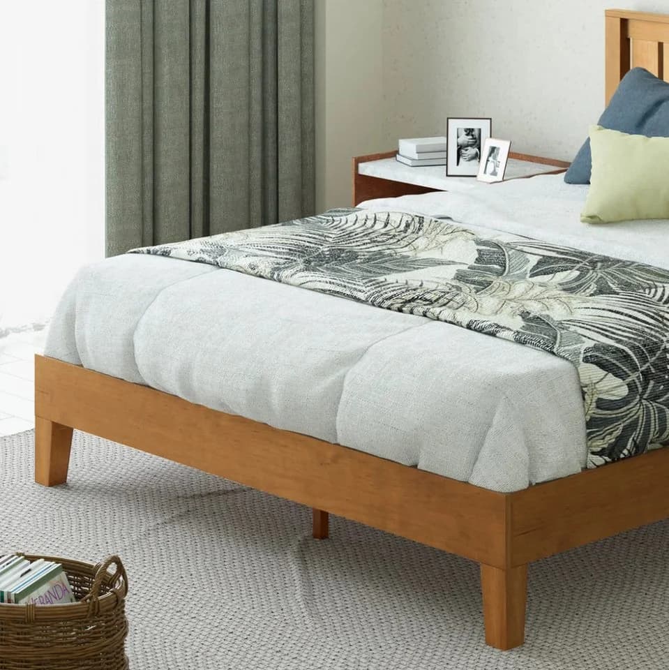 ZINUS Holzbett Alexis Mid-Century Design 140x200 cm Kiefernholz - Bild 5