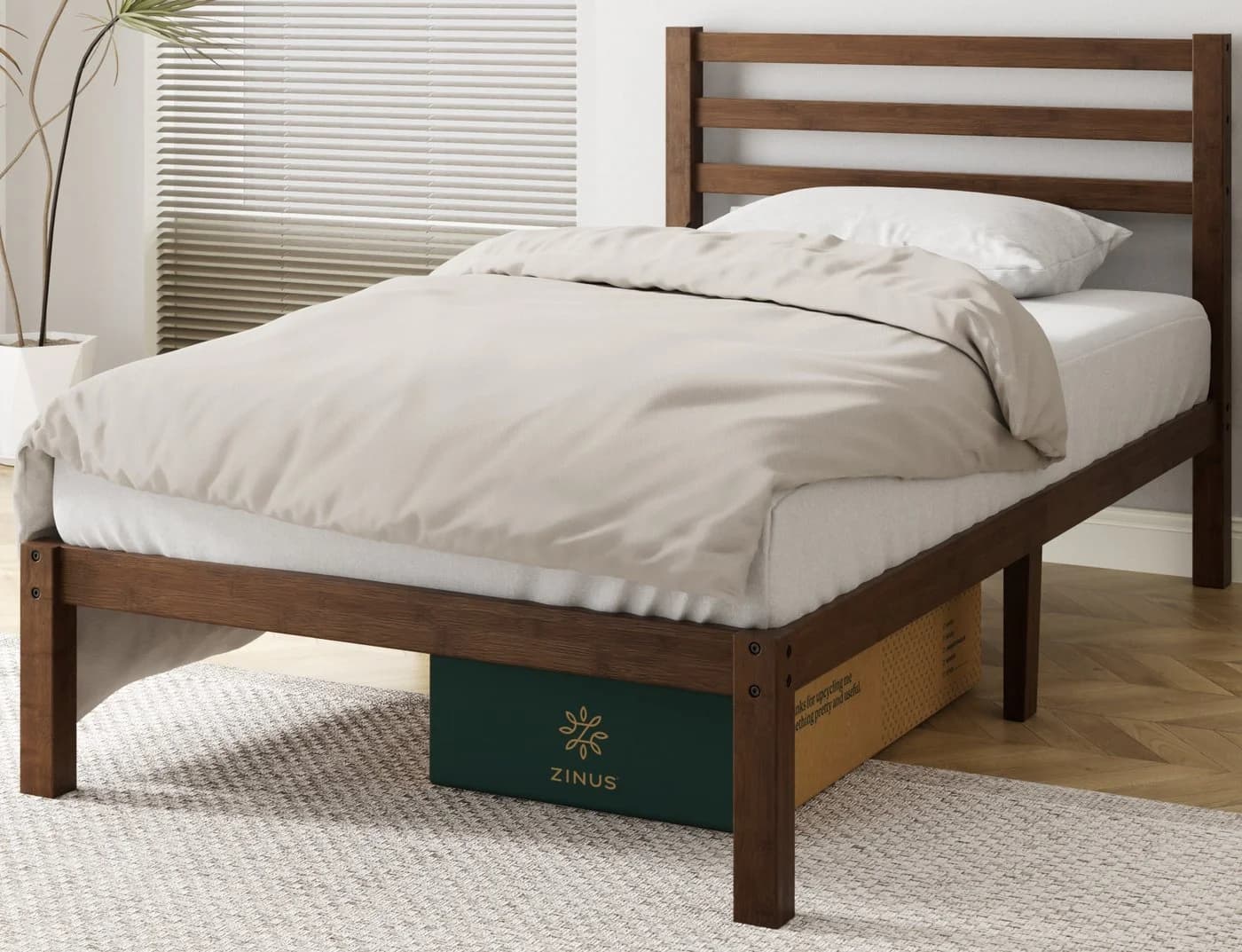 ZINUS Massivholzbett Leni Bambus 90x200 cm - Bild 2