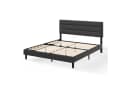 ZINUS Polsterbett Piper mit Lattenrost 140x200 cm Dunkelgrau Bild 3