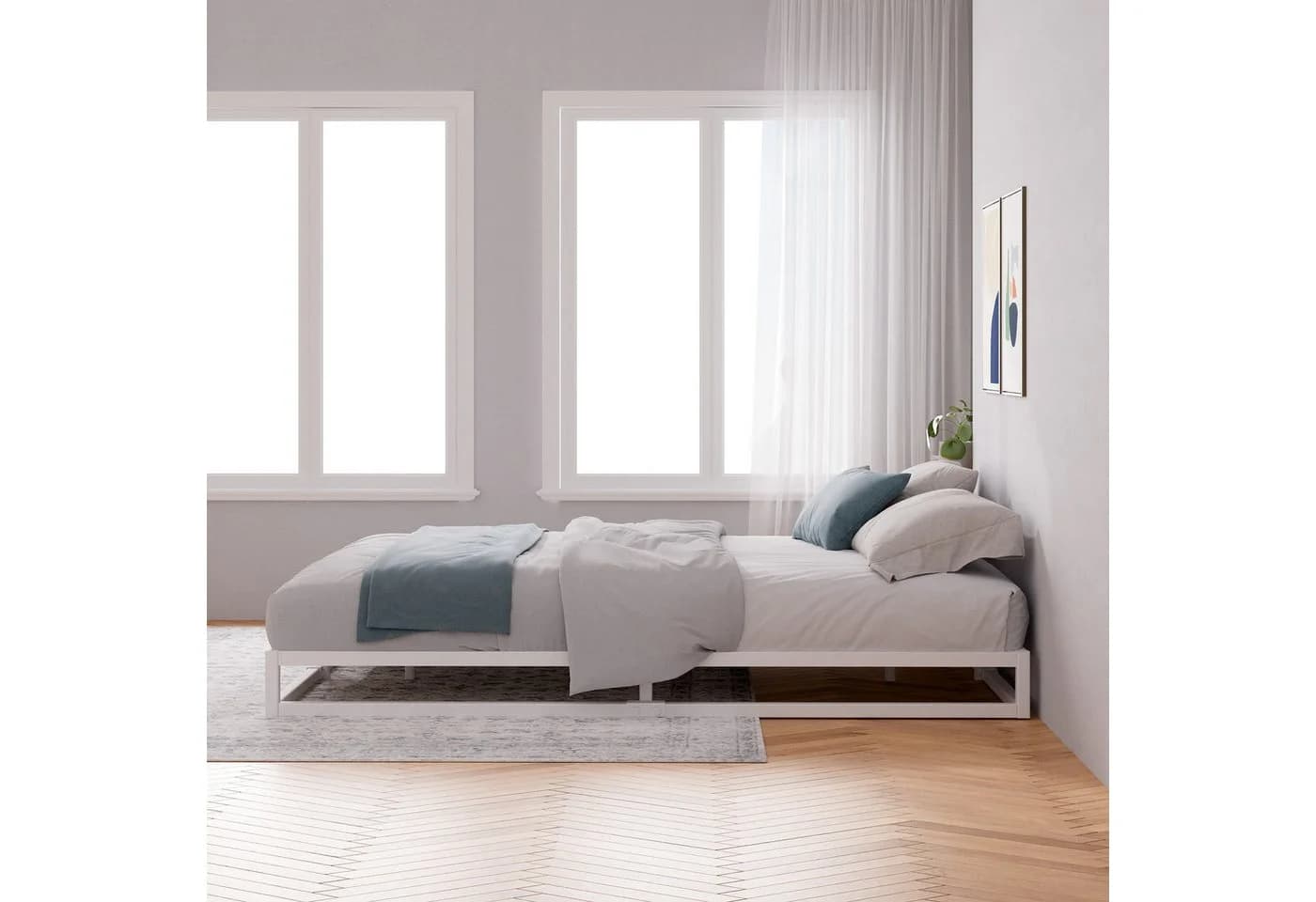 ZINUS Joseph Bettrahmen Moderner Design Bettrahmen mit Holzlattenrost - Bild 4