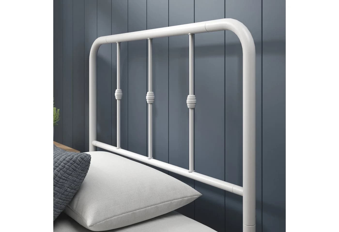 ZINUS Bettgestell Florence, Bett mit Kopf- und Fussteil, 90x200cm, Weiß - Bild 4