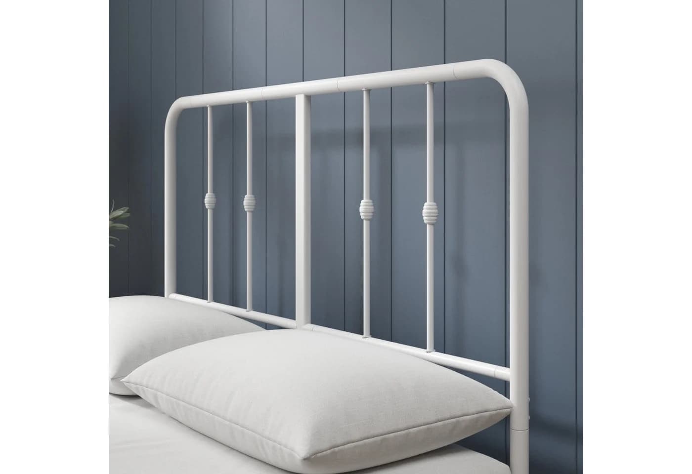 ZINUS Bettgestell Florence Bett mit Kopf- und Fussteil 140x200cm Weiß - Bild 4