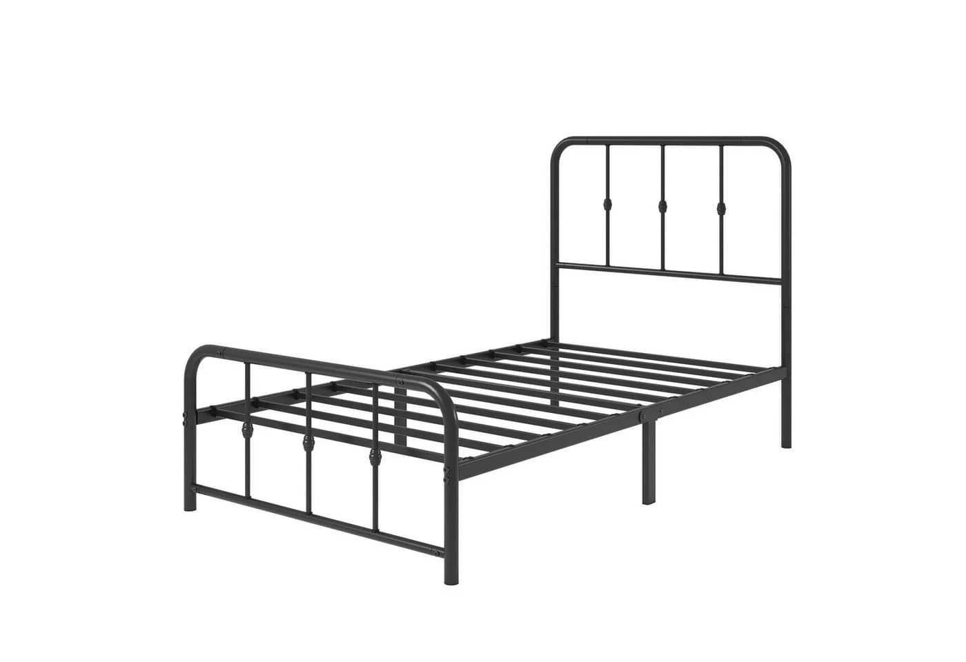 ZINUS Bettgestell Florence 90x200 cm Schwarz Metall