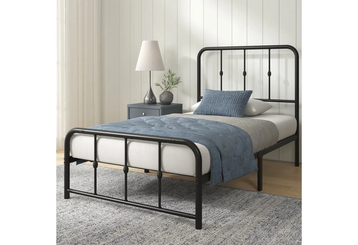 ZINUS Bettgestell Florence 90x200 cm Schwarz Metall - Bild 2