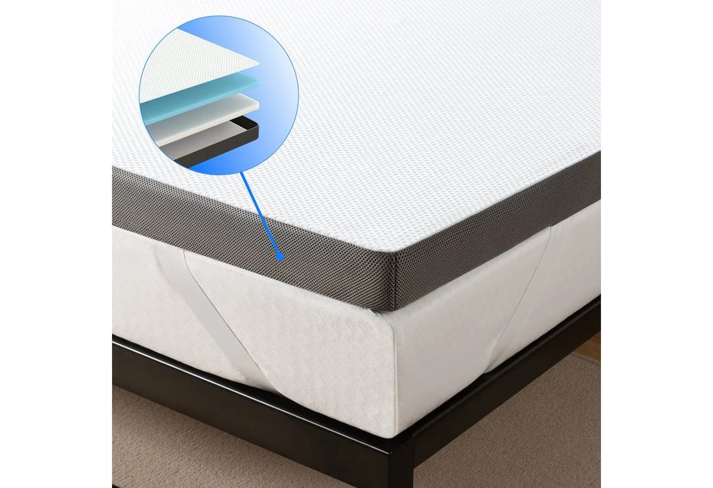 ZINUS Topper EcoSleep H3/H4 7 cm Druckentlastend Atmungsaktiv Matratzentopper 90x200 cm - Bild 2