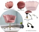 WAHSON OFFICE CHAIRS Loungesessel Bürostuhl Kunstfell Drehstuhl Rosa Bild 3