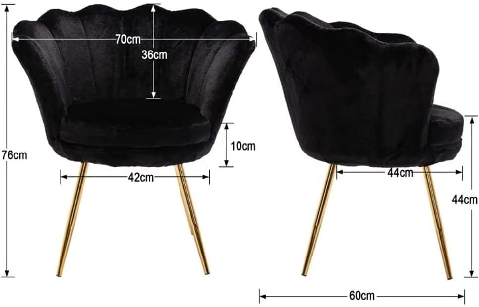 WAHSON OFFICE CHAIRS Loungesessel Weicher Samt Armlehnstuhl - Bild 4