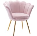 WAHSON OFFICE CHAIRS Loungesessel Armlehnstuhl Weicher Samt Hell Pink Bild 2