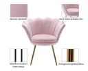 WAHSON OFFICE CHAIRS Loungesessel Armlehnstuhl Weicher Samt Hell Pink Bild 4