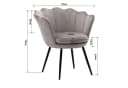 WAHSON OFFICE CHAIRS Loungesessel Grau Weicher Samt Armlehnstuhl Bild 5