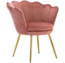 WAHSON OFFICE CHAIRS Loungesessel Rosa Weicher Samt Armlehnstuhl Bild 2