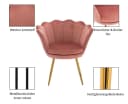 WAHSON OFFICE CHAIRS Loungesessel Rosa Weicher Samt Armlehnstuhl Bild 4