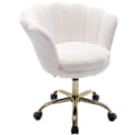 WAHSON OFFICE CHAIRS Loungesessel Bürostuhl Weiß Kunstfell Bild 2