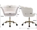 WAHSON OFFICE CHAIRS Loungesessel Bürostuhl Weiß Kunstfell Bild 4