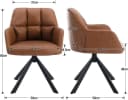 WAHSON OFFICE CHAIRS Bürostuhl Braun Kunstleder Bild 3