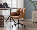 WAHSON OFFICE CHAIRS Bürostuhl Samt/Pu-Leder Drehstuhl Braun Bild 1