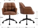 WAHSON OFFICE CHAIRS Bürostuhl Samt/Pu-Leder Drehstuhl Braun Bild 3
