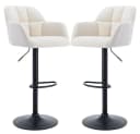 WAHSON OFFICE CHAIRS Barhocker 2er Set Samtstoff Thekenhocker Bild 2