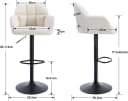 WAHSON OFFICE CHAIRS Barhocker 2er Set Samtstoff Thekenhocker Bild 5