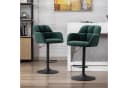 WAHSON OFFICE CHAIRS Barhocker 2er Set Grün Samtstoff Thekenhocker Bild 1