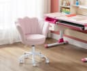WAHSON OFFICE CHAIRS Loungesessel Samt Kinder Schreibtischstuhl Drehstuhl Rosa Bild 1