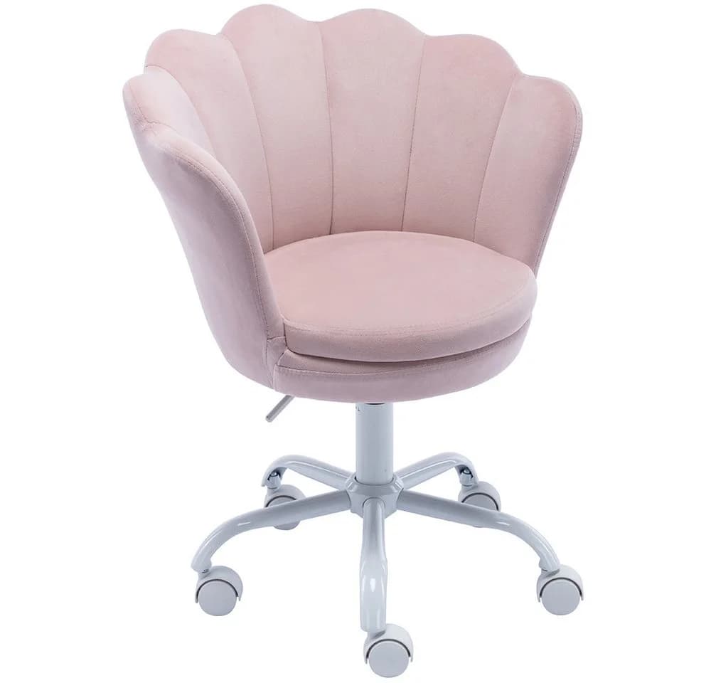WAHSON OFFICE CHAIRS Loungesessel Samt Kinder Schreibtischstuhl Drehstuhl Rosa - Bild 2