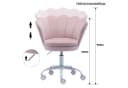 WAHSON OFFICE CHAIRS Loungesessel Samt Kinder Schreibtischstuhl Drehstuhl Rosa Bild 4