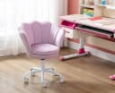 WAHSON OFFICE CHAIRS Loungesessel Samt Kinder Schreibtischstuhl Drehstuhl Violett Bild 1