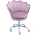 WAHSON OFFICE CHAIRS Loungesessel Samt Kinder Schreibtischstuhl Drehstuhl Violett Bild 2