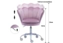 WAHSON OFFICE CHAIRS Loungesessel Samt Kinder Schreibtischstuhl Drehstuhl Violett Bild 4
