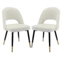 WAHSON OFFICE CHAIRS Esszimmerstuhl Samt 2er Set Beige Bild 2