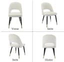 WAHSON OFFICE CHAIRS Esszimmerstuhl Samt 2er Set Beige Bild 5