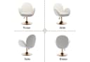 WAHSON OFFICE CHAIRS Loungesessel Samt Drehstuhl höhenverstellbar Beige Bild 4
