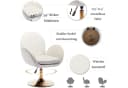 WAHSON OFFICE CHAIRS Loungesessel Samt Drehstuhl höhenverstellbar Beige Bild 5