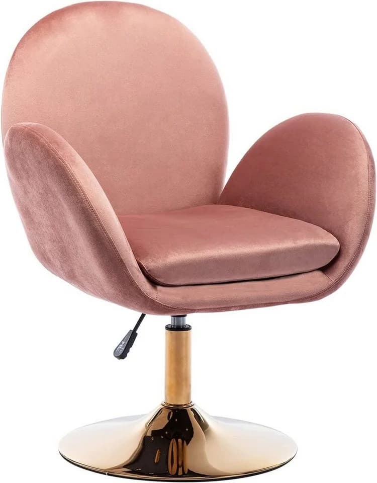 WAHSON OFFICE CHAIRS Loungesessel Samt Drehstuhl Höhenverstellbar Rosa - Bild 3