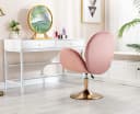 WAHSON OFFICE CHAIRS Loungesessel Samt Drehstuhl Höhenverstellbar Rosa Bild 5