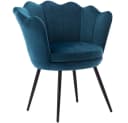 WAHSON OFFICE CHAIRS Loungesessel Weicher Samt Armlehnstuhl Blau/Grün Bild 2