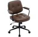 WAHSON OFFICE CHAIRS Bürostuhl Braun Kunstleder höhenverstellbar Bild 2